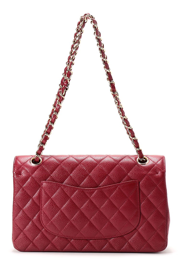 chanel(香奈儿) 红色皮质单肩包