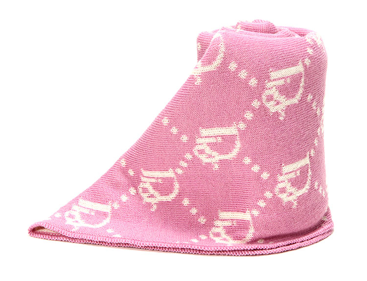 dior(迪奥) #樱花粉色经典logo羊毛围巾