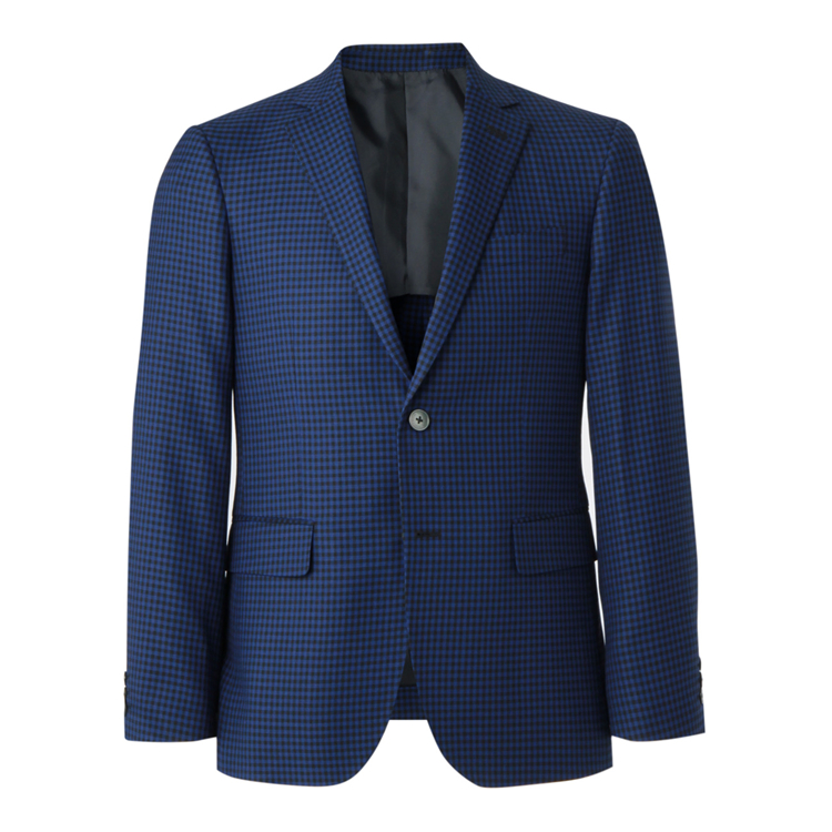 takeo kikuchi / 菊池武夫 毛75%真丝25%男士格纹西装上衣070-44024