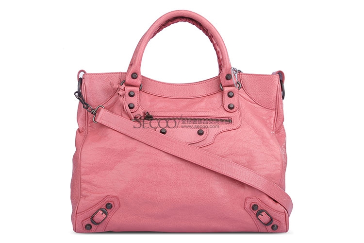 balenciaga(巴黎世家) 粉红色皮质机车包