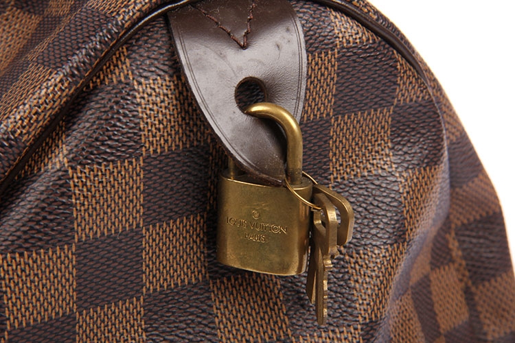 louis vuitton(路易威登) 棕棋格手提包speedy35