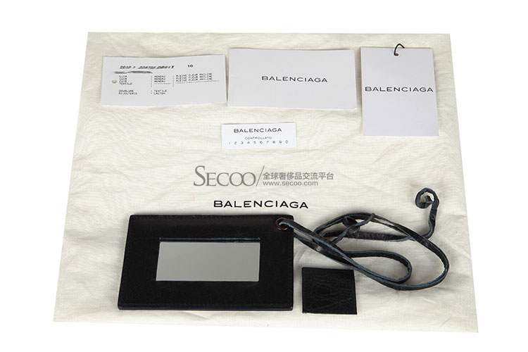 balenciaga(巴黎世家) #拼色格皮質手提包