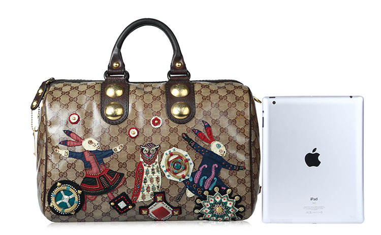 gucci(古驰) 限量版兔子卡通图案水晶面手提包