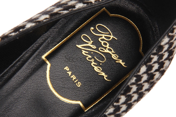 roger vivier(罗杰维威耶) 千鸟格马毛高跟鞋34