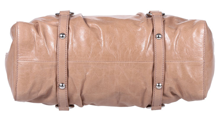 miumiu(缪缪)*裸色牛油皮手提两用包