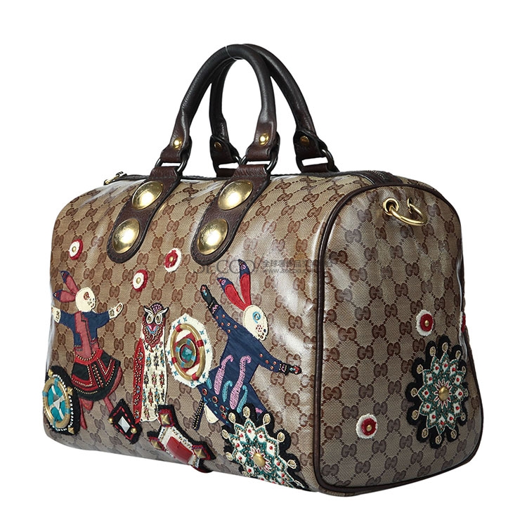 gucci(古驰) 限量版兔子卡通图案水晶面手提包