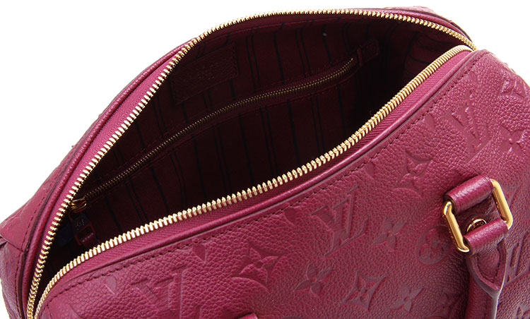 louis vuitton(路易威登) 紫红色皮质speedy 25两用包