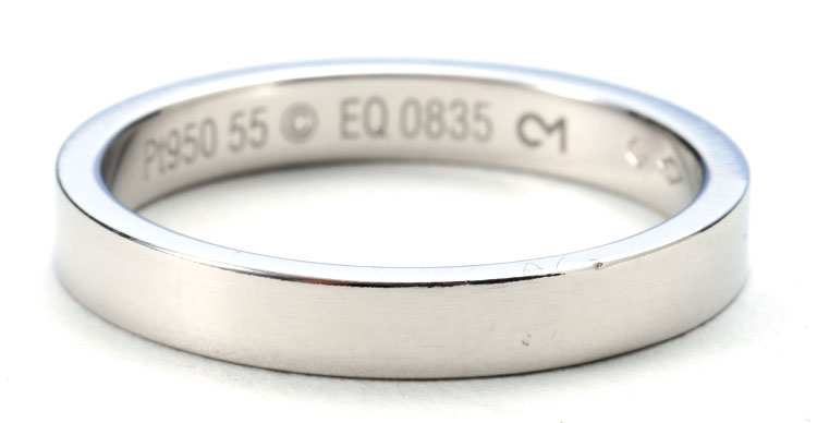 cartier(卡地亚) pt950铂金刻字戒指55