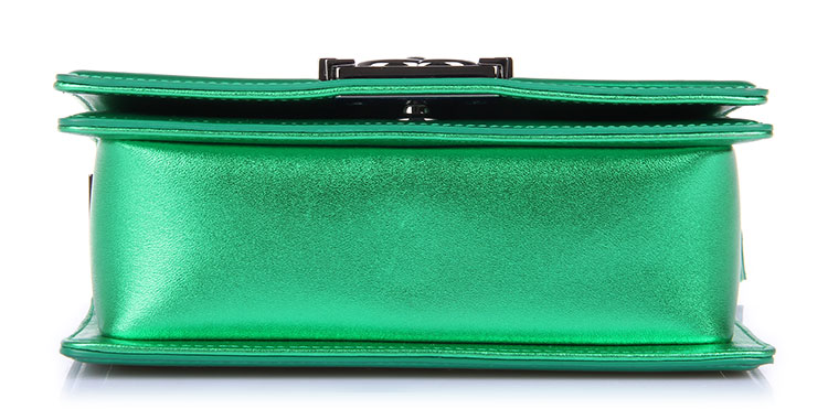 chanel(香奈儿) 珠光绿小号漆皮le boy单肩包