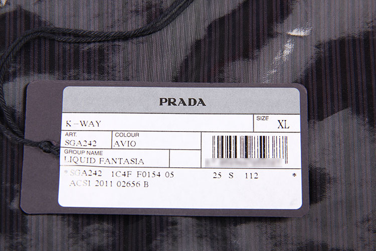 prada(普拉达) 银灰竖条纹冲锋衣