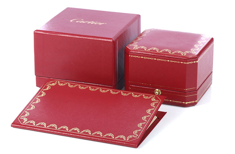 cartier(卡地亚) 三色金三环宽版戒指 49