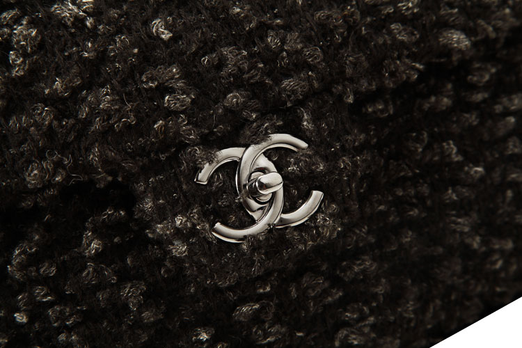 chanel(香奈儿) 黑灰色织物斜挎包