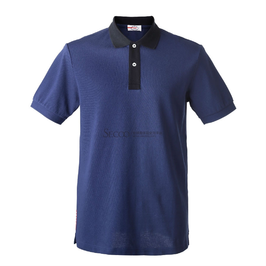 prada(普拉达) 黑色领蓝色短袖polo衫l