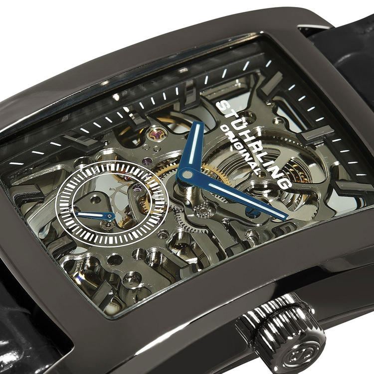 stührling original/施图霖 gatsby系列gatsby skeleton镂空表盘精钢