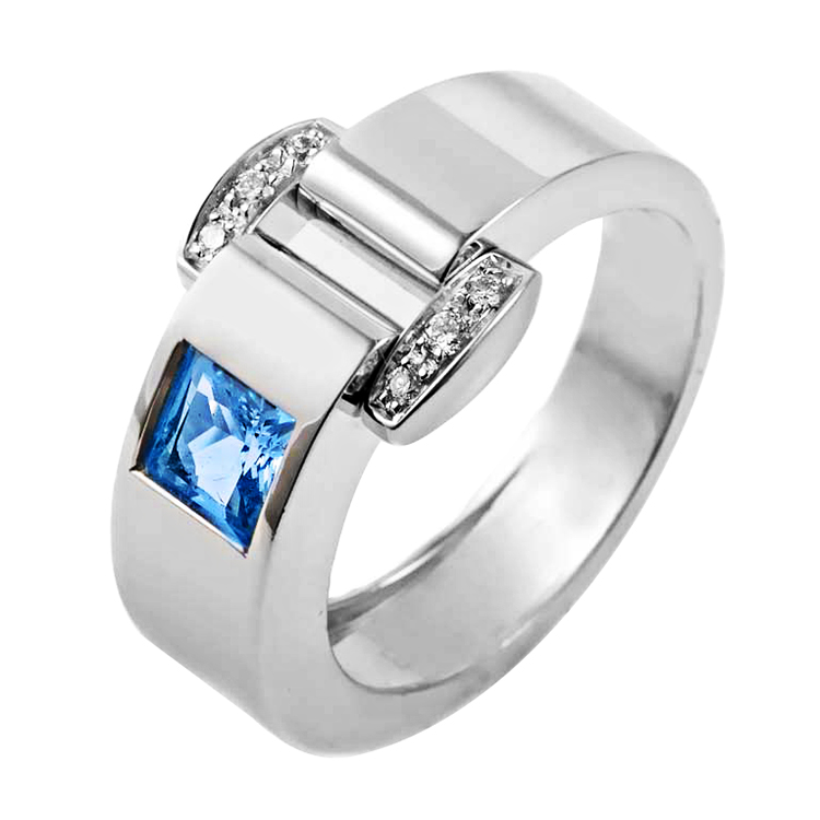 【piaget伯爵 戒指/指环】piaget g34j1153 18k白金钻石黄宝石miss