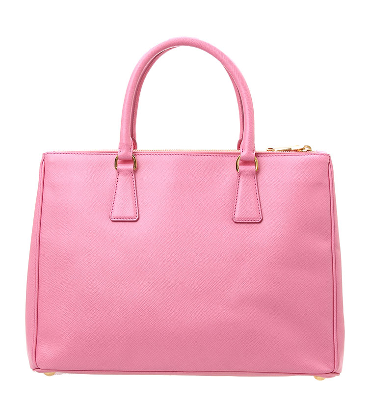 prada(普拉达)杀手包系列天竺葵粉皮质女式两用包