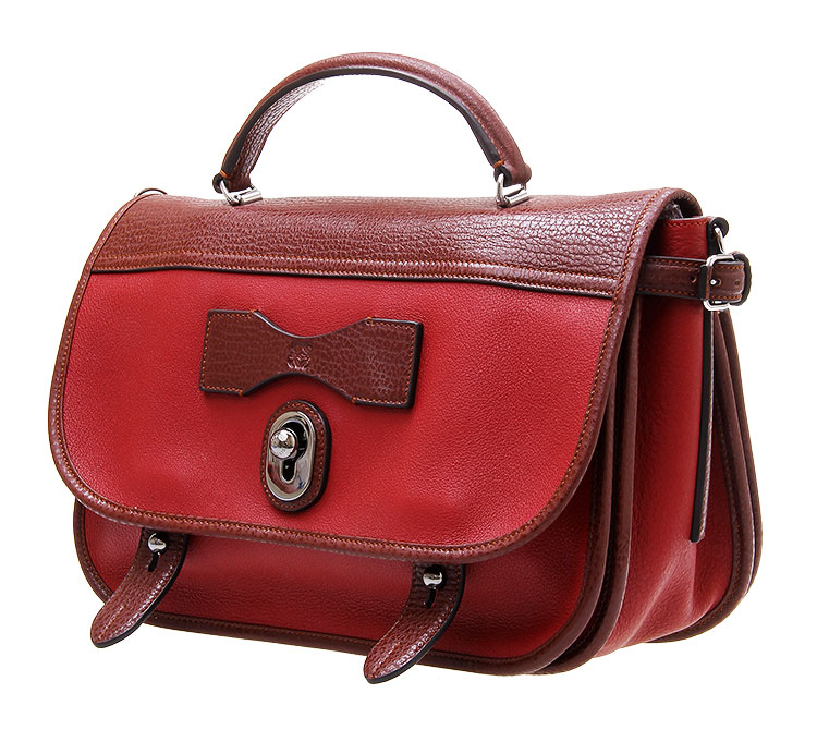 loewe(罗意威) 棕色/暗红色皮质两用包