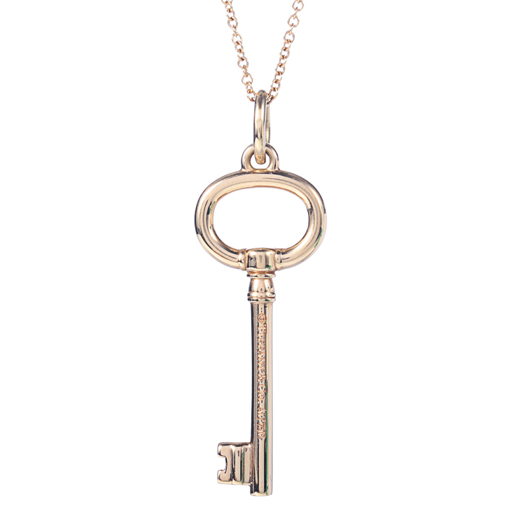 (蒂芙尼) 玫瑰金钥匙项链坠