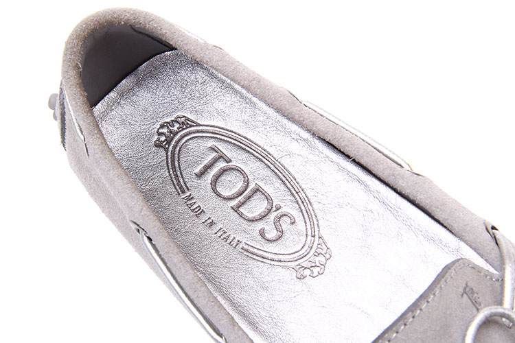 tod's(托德斯 浅灰色皮质豆豆鞋35.5