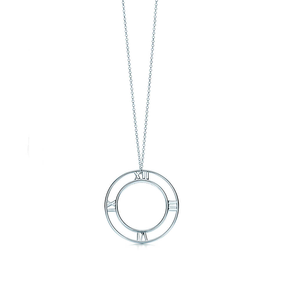 (蒂芙尼) 罗马数字 925纯银圆环吊坠 项链32948529