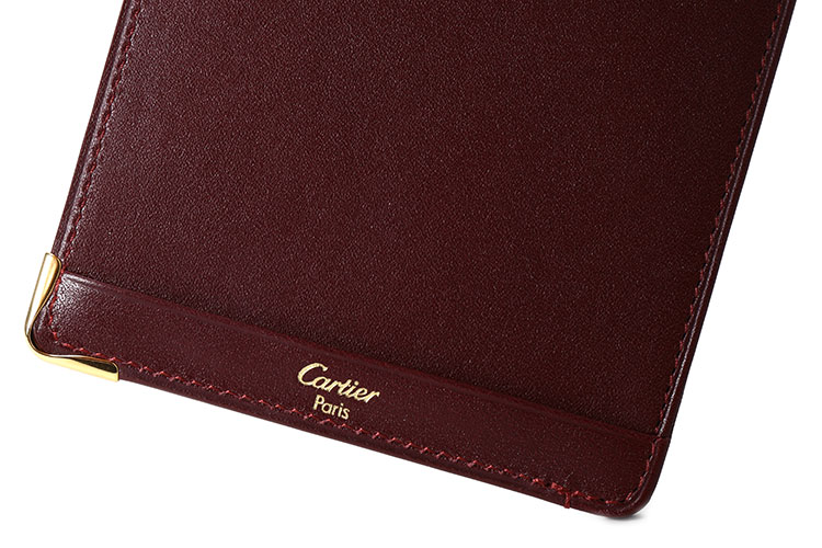 cartier(卡地亚) #棕红色皮质卡片夹