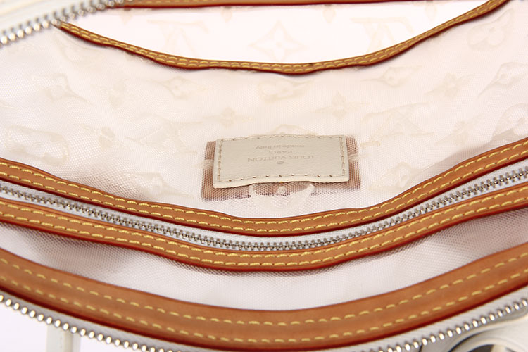 louis vuitton(路易威登) 白色纺纱透明手提包 限量