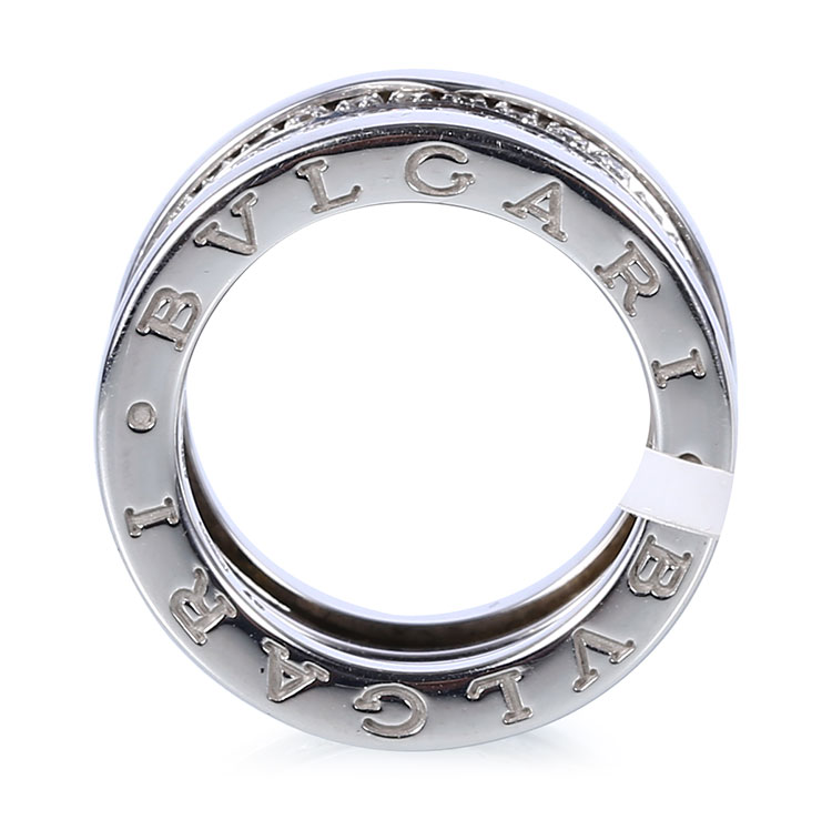 bvlgari(宝格丽) 18k白金四环圈钻戒指 49