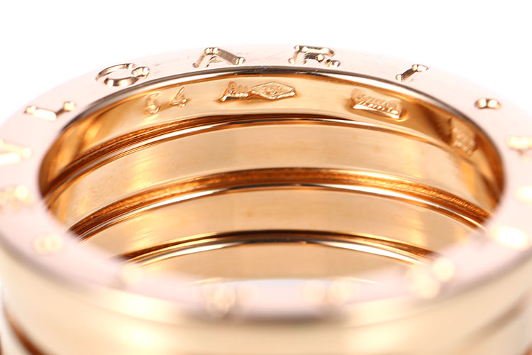 bvlgari(宝格丽) 18k玫瑰金三环戒指54