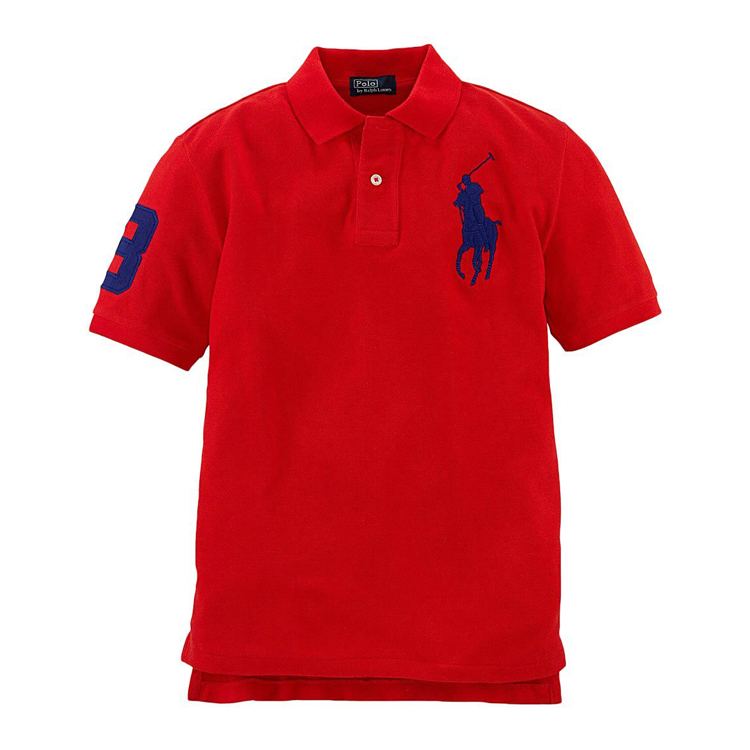 ralph lauren(拉夫劳伦)boys big pony polo暗红底深蓝色logo纯棉男士