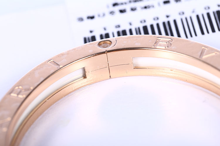 bvlgari(宝格丽) 18k玫瑰金白陶瓷手镯m
