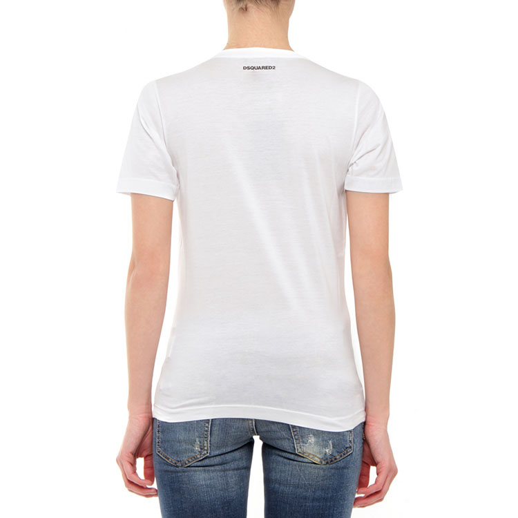 d二次方 女款 白色t-shirt 72gc080922313_100 白色 xs【正品 价格