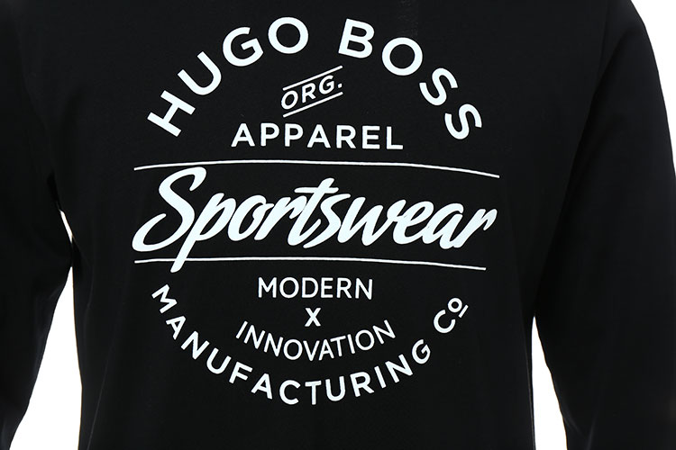 boss(波士) 恤胸前白色胶印sportwear及logo字母黑色长袖m