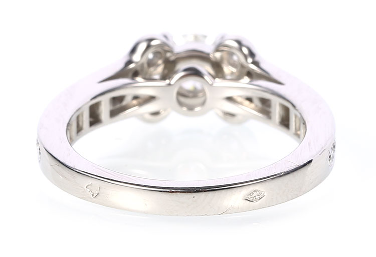 cartier卡地亚pt950铂金碎钻镶钻戒指51