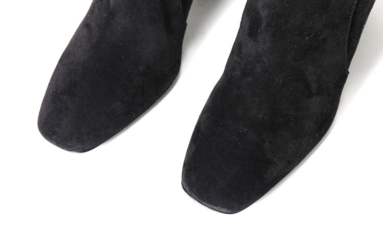 5#专卖店,_roger vivier(罗杰维威耶) 黑色翻毛皮粗跟长筒靴35.