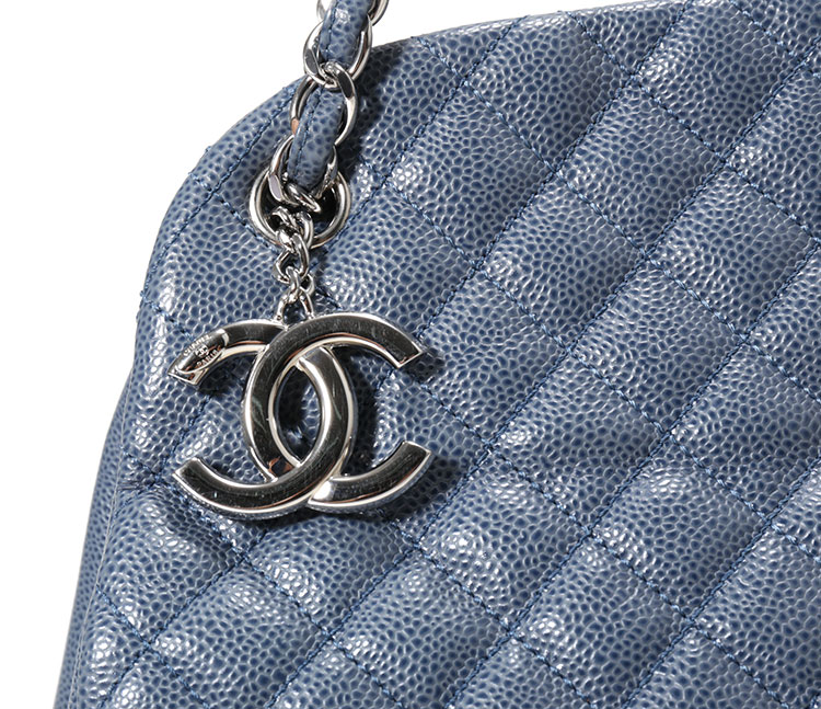 chanel(香奈儿) 蓝色皮质大号保龄球包