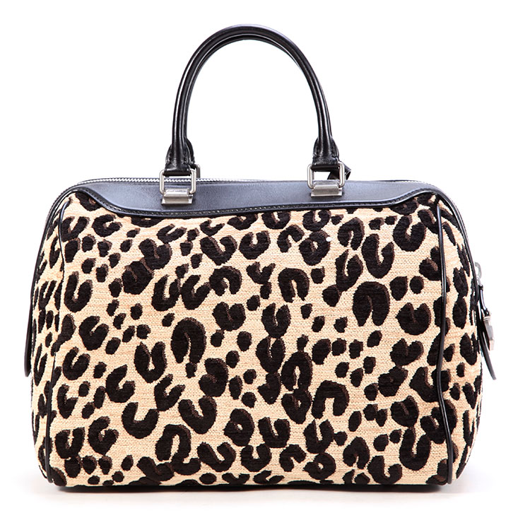 louis vuitton(路易威登) 豹纹绒面手提包