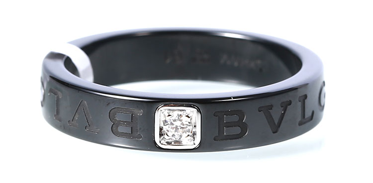 bvlgari(宝格丽) 黑陶瓷单钻戒指61