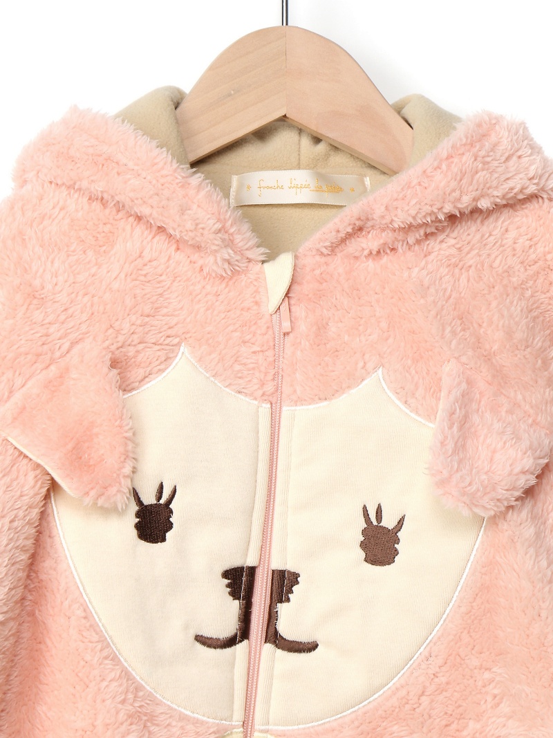 franche lippee kids 女童毛绒连帽斗篷888327 粉色 均码