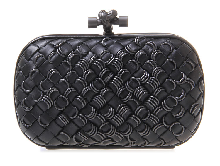 bottega veneta(葆蝶家) 黑色皮质编织手包