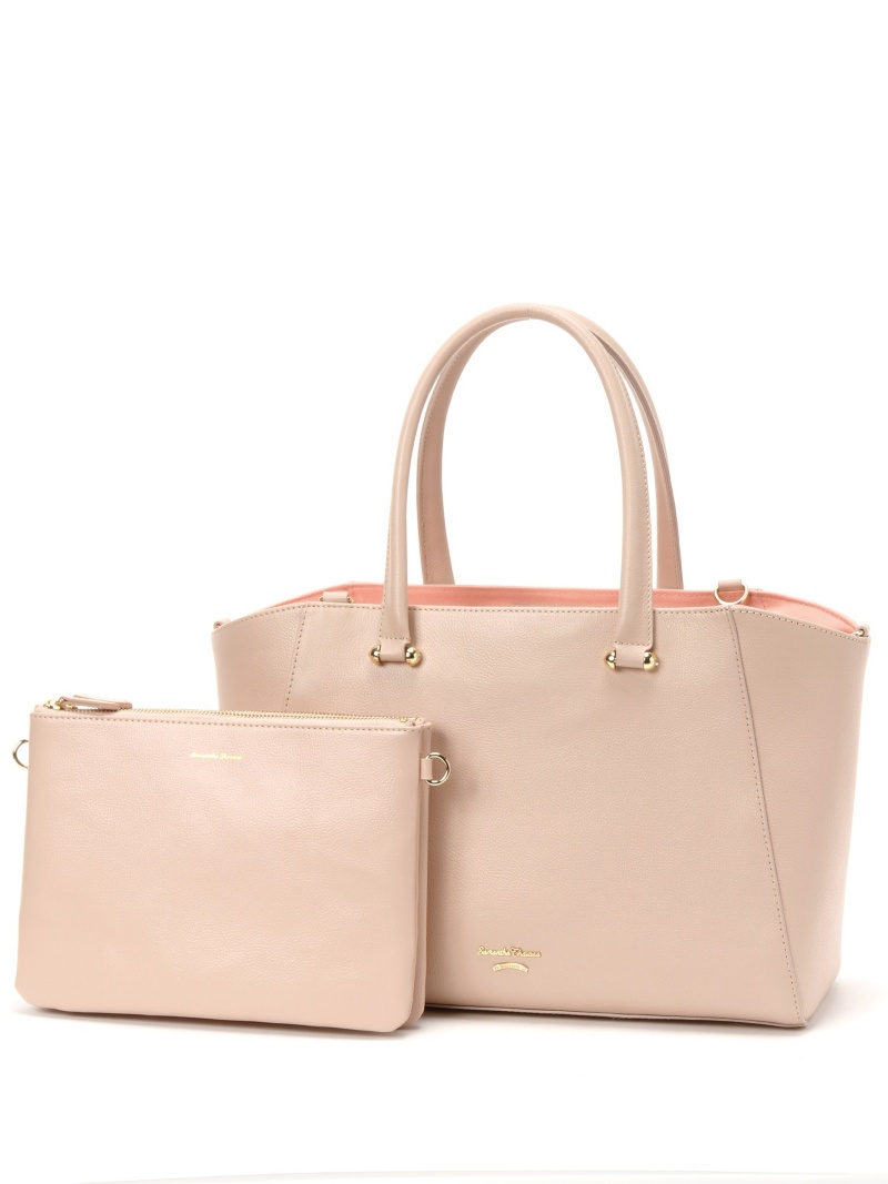 samantha thavasa 真皮拼色手提包(附小包)samanthathavasa355454