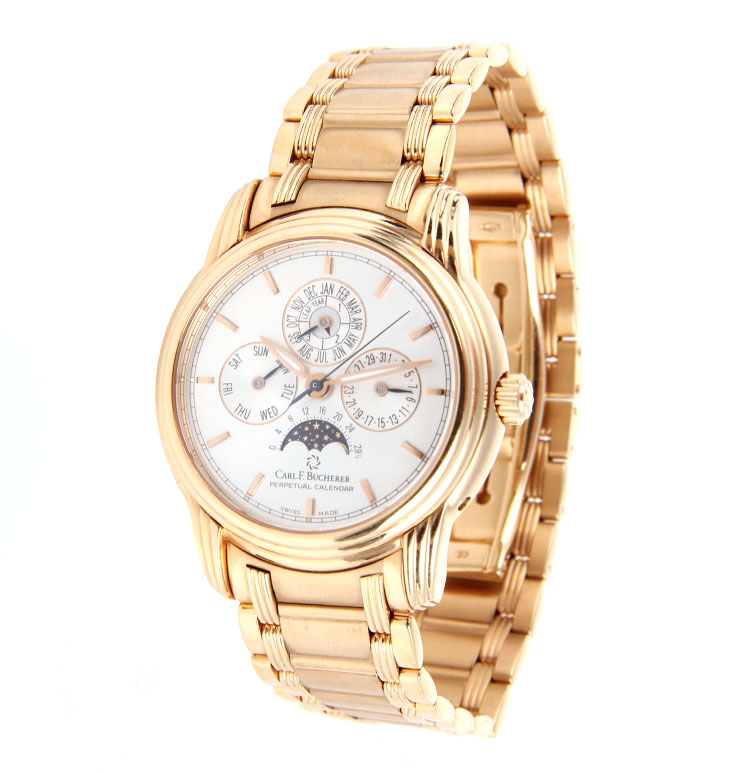 bucherer(宝齐莱) archimedes奥奇米德系列男士自动机械万年历腕表