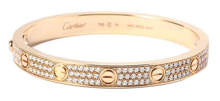 【cartier(卡地亚) 玫瑰金满钻手镯】价格,图片,正品 – 寺库奢侈品网
