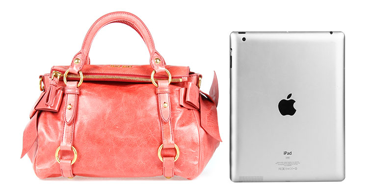 miumiu(缪缪) 胭脂粉色蝴蝶结小号两用包