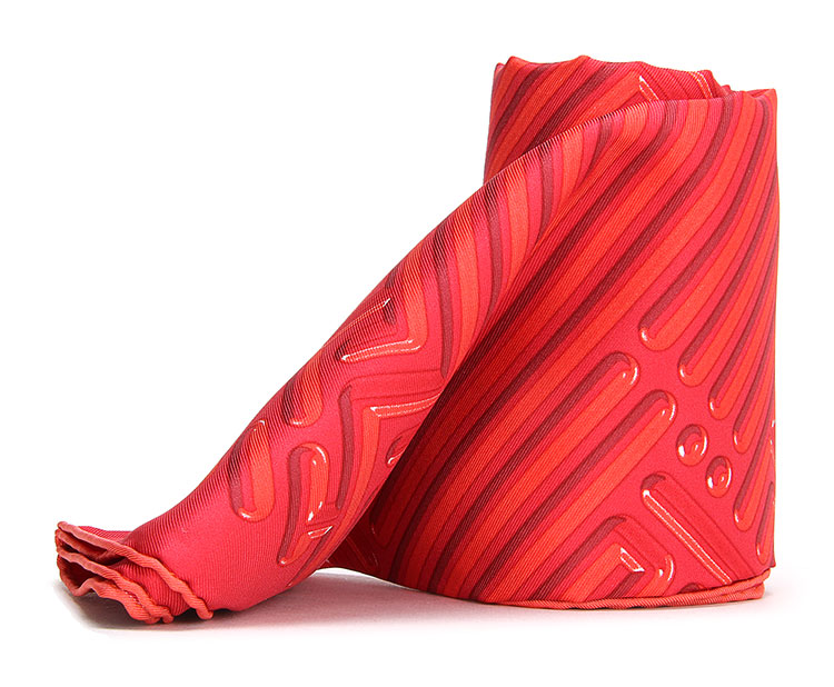 hermes爱马仕红色迷宫图案丝巾90