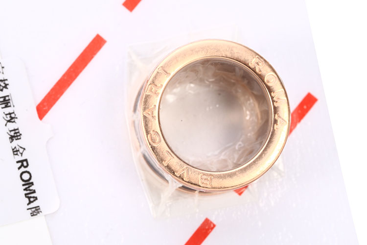 bvlgari(宝格丽) 18k玫瑰金roma古铜戒指55