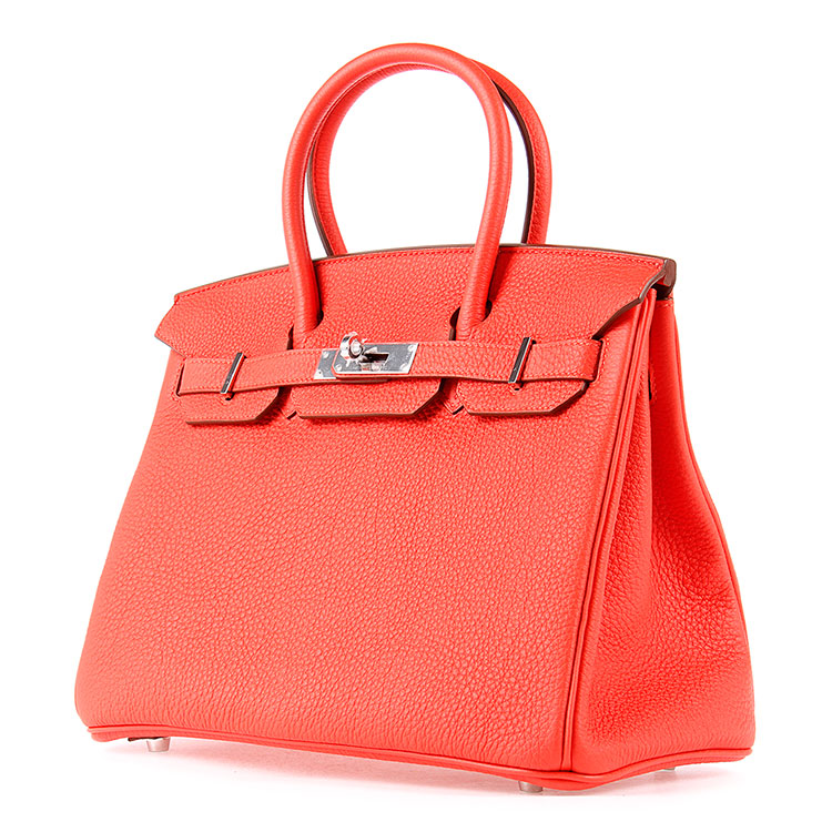hermes(爱马仕) 2r芍药粉皮质手提包birkin30