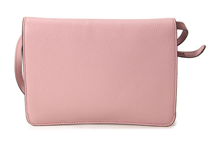 gucci(古驰) 藕粉色皮质斜挎包