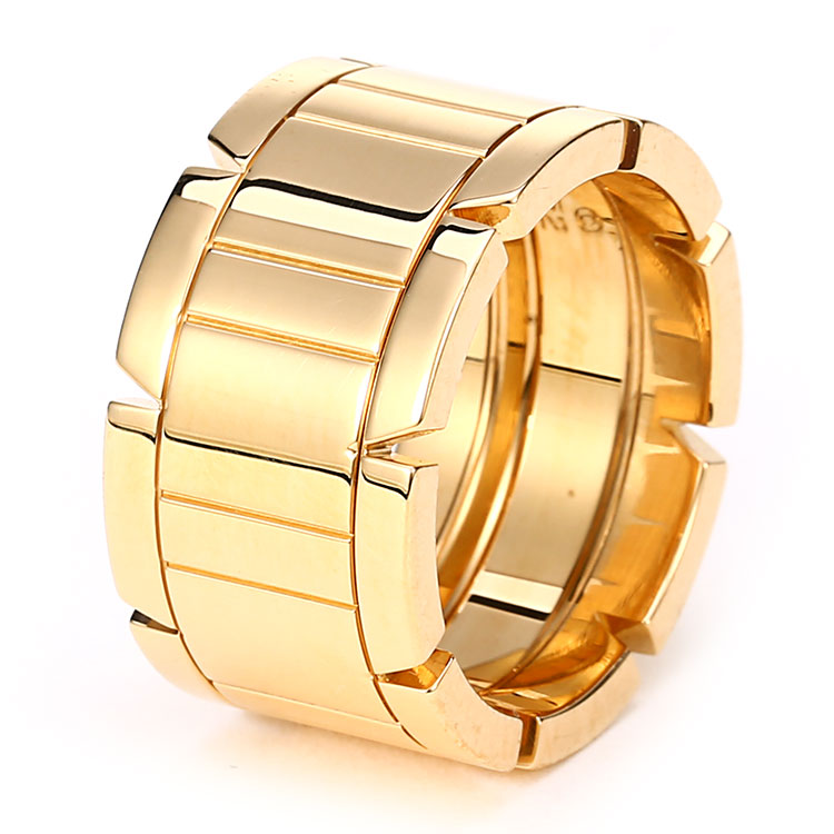 cartier(卡地亚) 坦克系列18k黄金宽版戒指 52