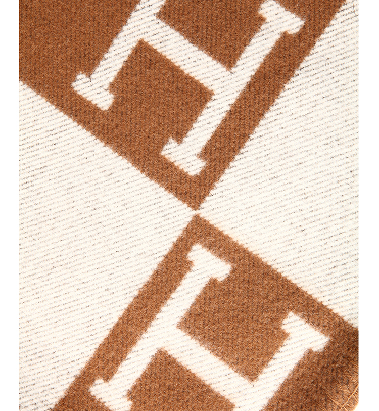 hermes(爱马仕) #卡其色羊毛毛毯135×165cm