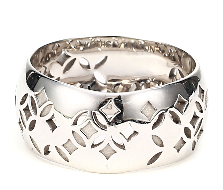 louis vuitton(路易威登) 白金镂空戒指53